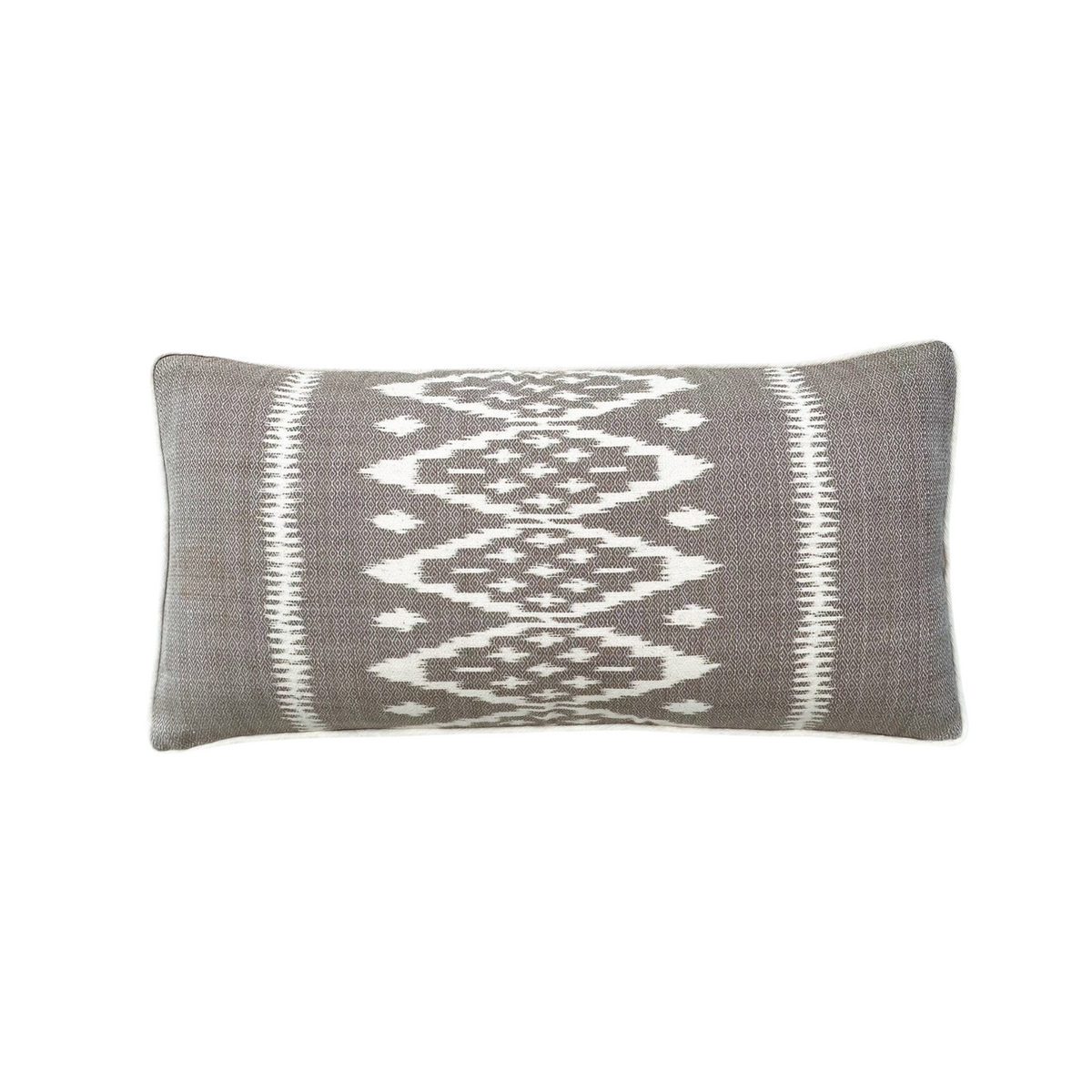 Gray sales ikat pillow