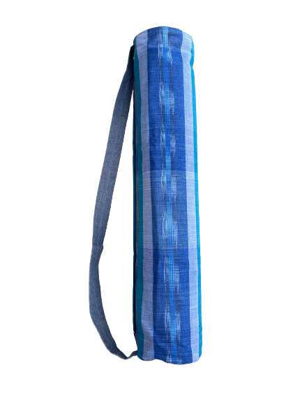Kurated Yoga Mat Bag - Green & Blue Stripes