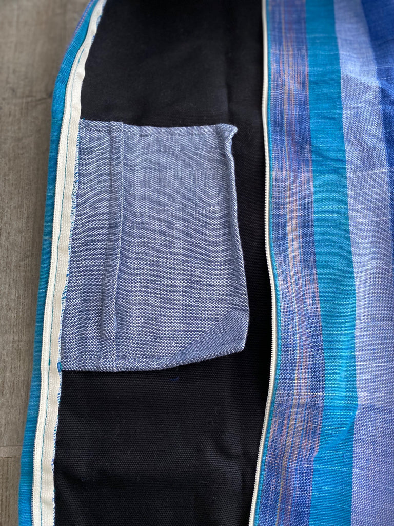 Kurated Yoga Mat Bag - Green & Blue Stripes